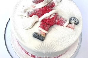 Простой новогодний декор торта
