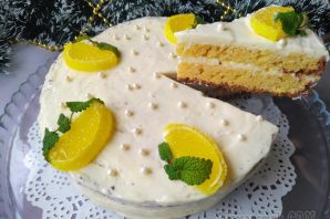 Лимонный бисквит для торта