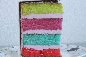 Бисквитный торт радуга