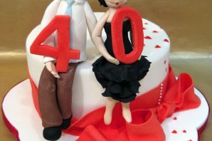Торт на годовщину свадьбы 40 лет родителям