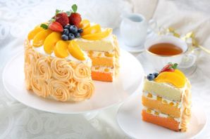 Крем для бисквитного торта с фруктами