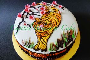 Торт мордочка тигра