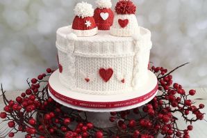 Зимний торт на день рождения