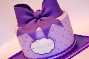 Фиолетовый торт на день рождения девочке