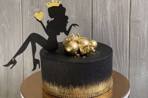 Черный торт для девочки