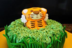 Украшение торта тигр