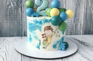 Торт с воздушными шариками