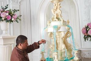 Торт свадебный фонтан