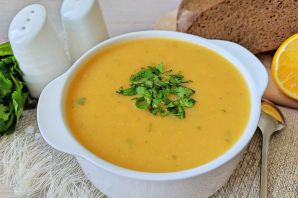 Суп крем из чечевицы зеленой