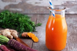 Морковный сок в блендере