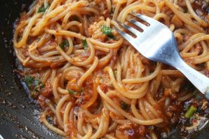 Спагетти по итальянски с фаршем