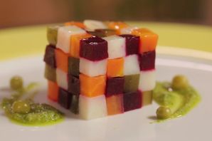 Салат кубик рубик