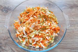Салат с грибами и корейской морковью