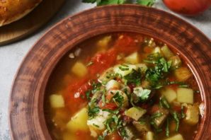 Армянский суп с баклажанами