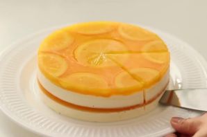 Творожный чизкейк с апельсиновым желе