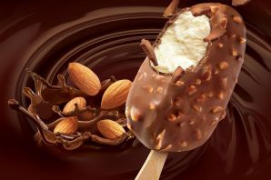 Мороженое круглое в шоколаде без палочки