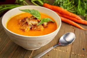 Крем суп из картофеля и моркови