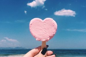 Мороженое в виде сердца