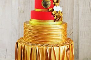 Торт в золотом стиле