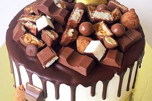 Торт с шоколадным верхом