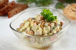 Салат селедка картошка грибы