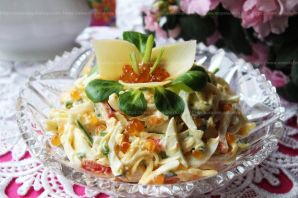 Самый вкусный праздничный салат с кальмарами