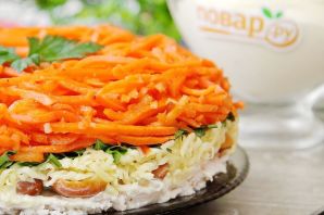 Самый вкусный салат с корейской морковью