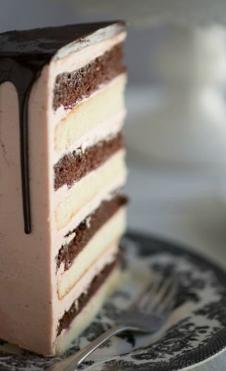 Шоколадный бисквитный торт с заварным кремом