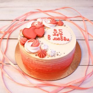 Торт на годовщину свадьбы 35 лет родителям