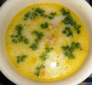 Сырный суп с помидорами