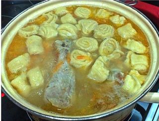 Татарский суп с пельменями