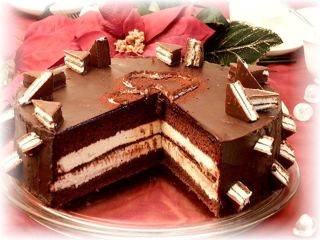 Шоколадный ломтик торт