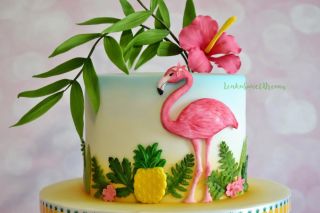 Торт с фламинго