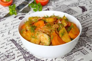 Овощное рагу с кабачками картошкой капустой