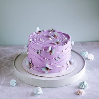 Нежно фиолетовый торт