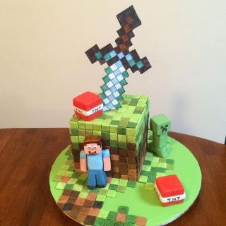 Торт для мальчика 6 лет майнкрафт