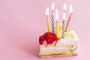 Торт со свечами с днем рождения