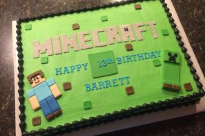 Торт на день рождения майнкрафт