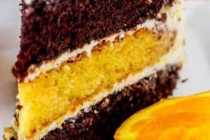 Шоколадный торт с апельсиновым курдом