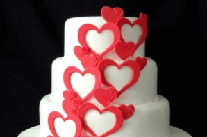 Торт сердце на свадьбу