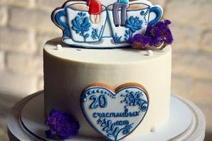 Торт на годовщину свадьбы 2 года