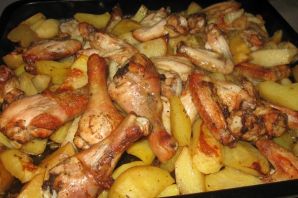 Блюда из куриных ножек и картошки