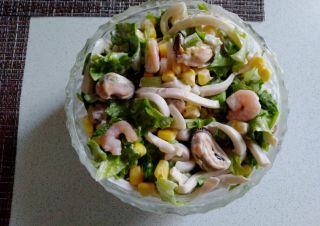 Посейдон салат с кальмарами