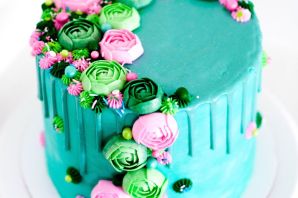 Зеленый детский торт