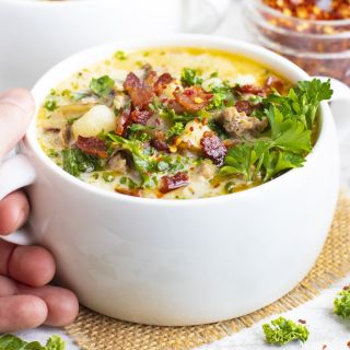 Тосканский суп с фаршем и сливками