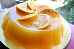 Желе из апельсинового сока с желатином