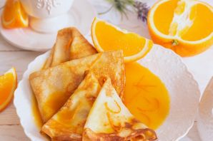 Блинчики по французски с апельсиновым соусом
