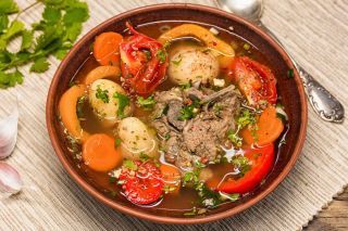 Густой туркменский суп из баранины
