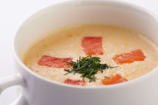 Крем суп из форели со сливками