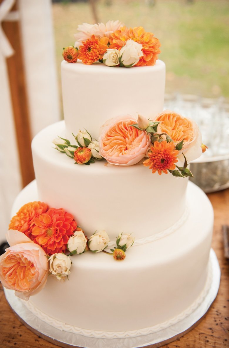Осенний свадебный торт